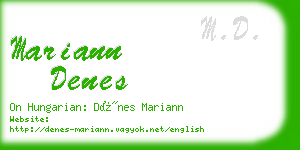 mariann denes business card